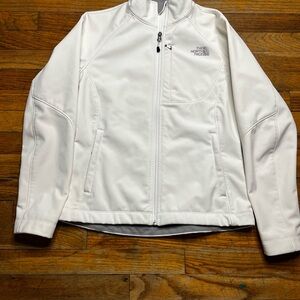 The North Face Light Gray/White Women's Jacket with Logo Tag